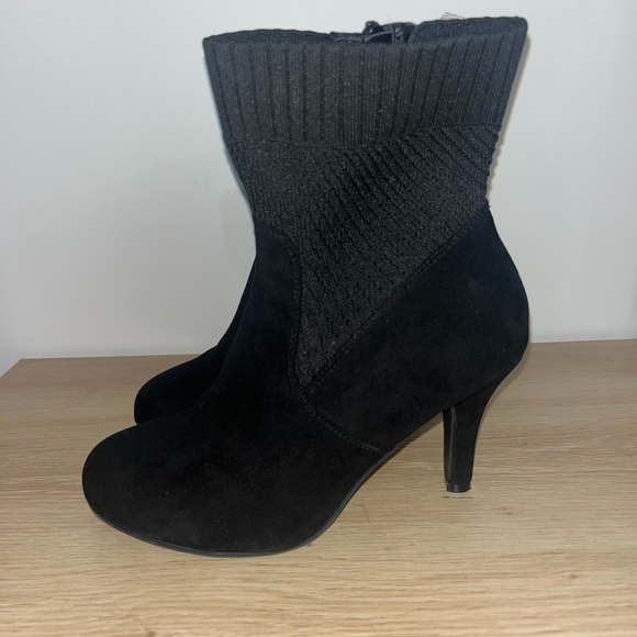 Torrid Faux Suede Textured Sock Bootie - Picture 3 of 9